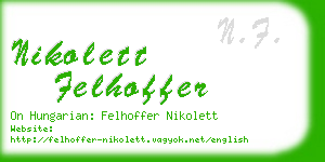 nikolett felhoffer business card